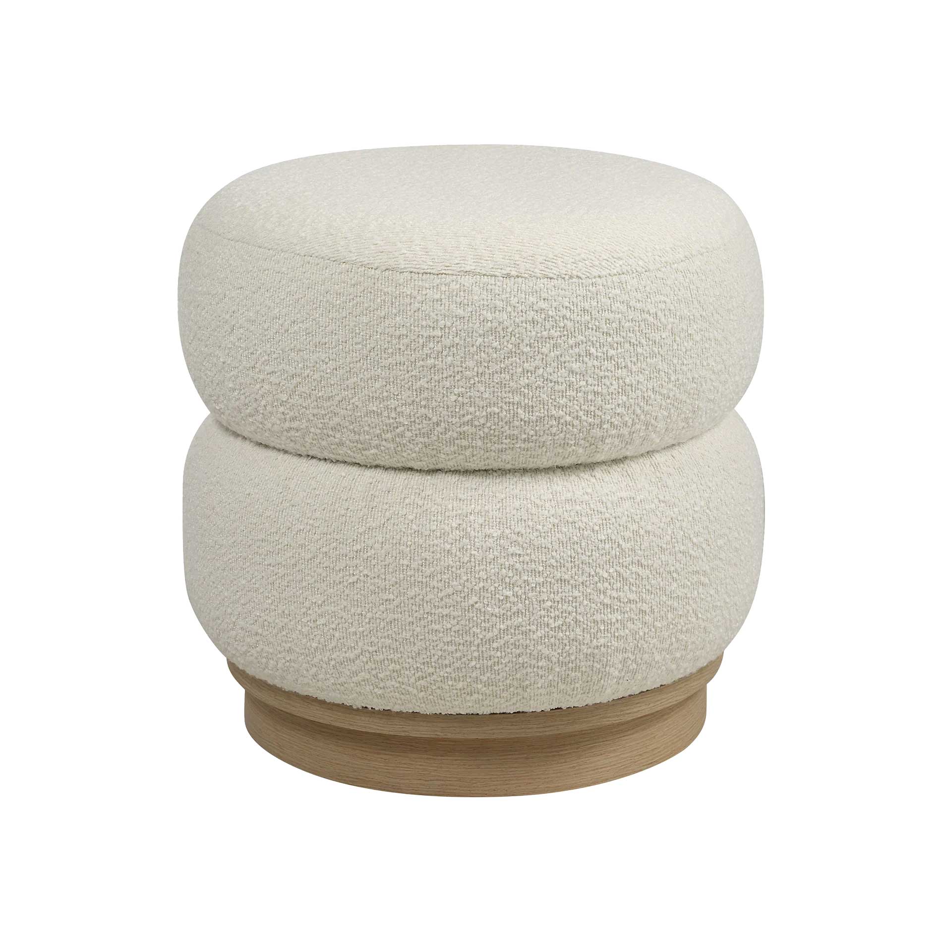 Accessoire décoratif MIELE en ivoire bouclé et chêne clair — CHA115 — Luminaire Expert