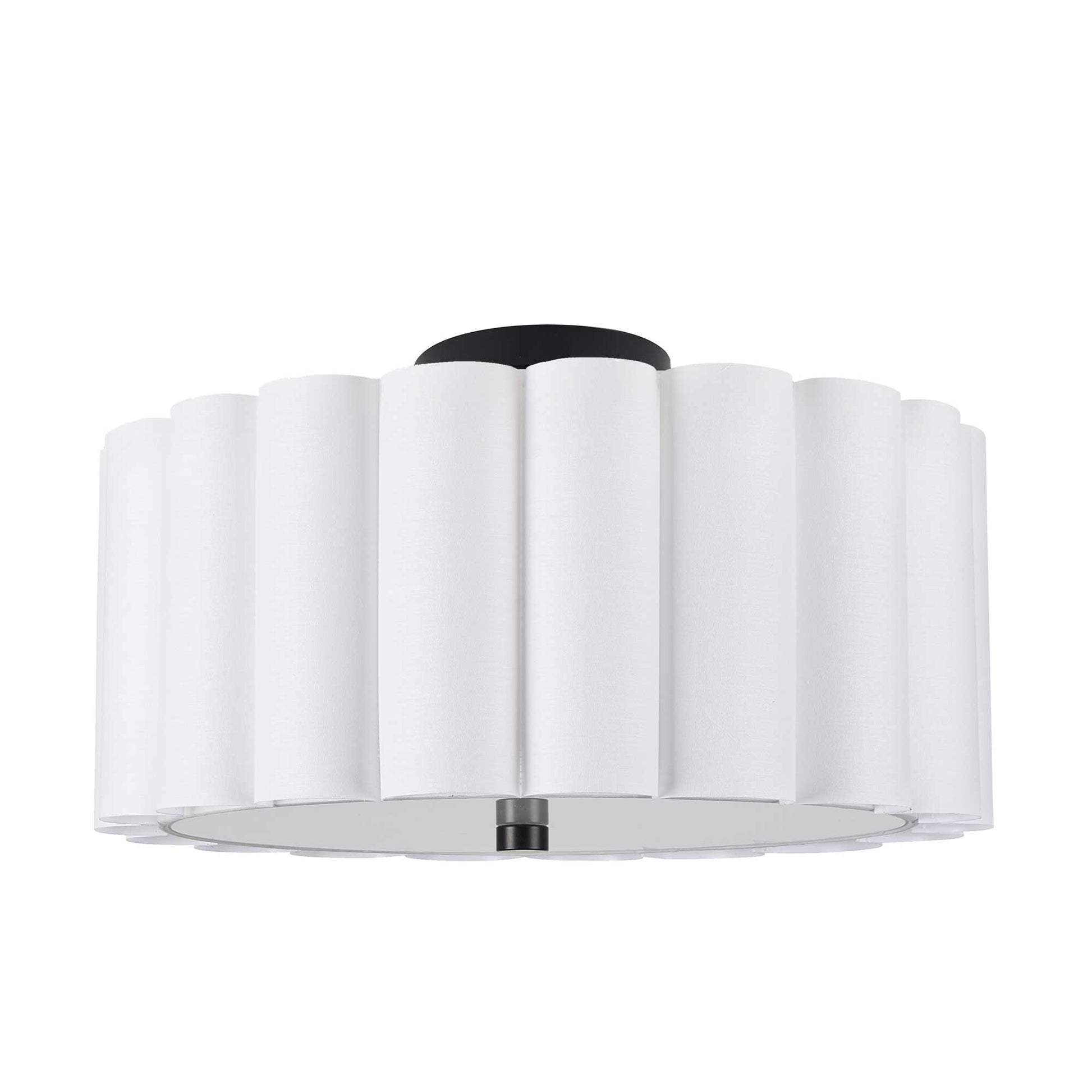 Semi-plafonnier PACIFICA en noir mat et blanc — PCA-163SF-MB-WH — Luminaire Expert
