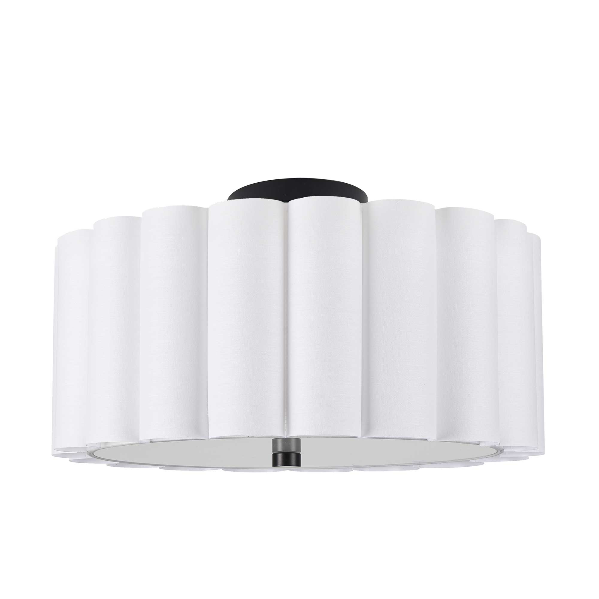 Semi-plafonnier PACIFICA en noir mat et blanc — PCA-163SF-MB-WH — Luminaire Expert
