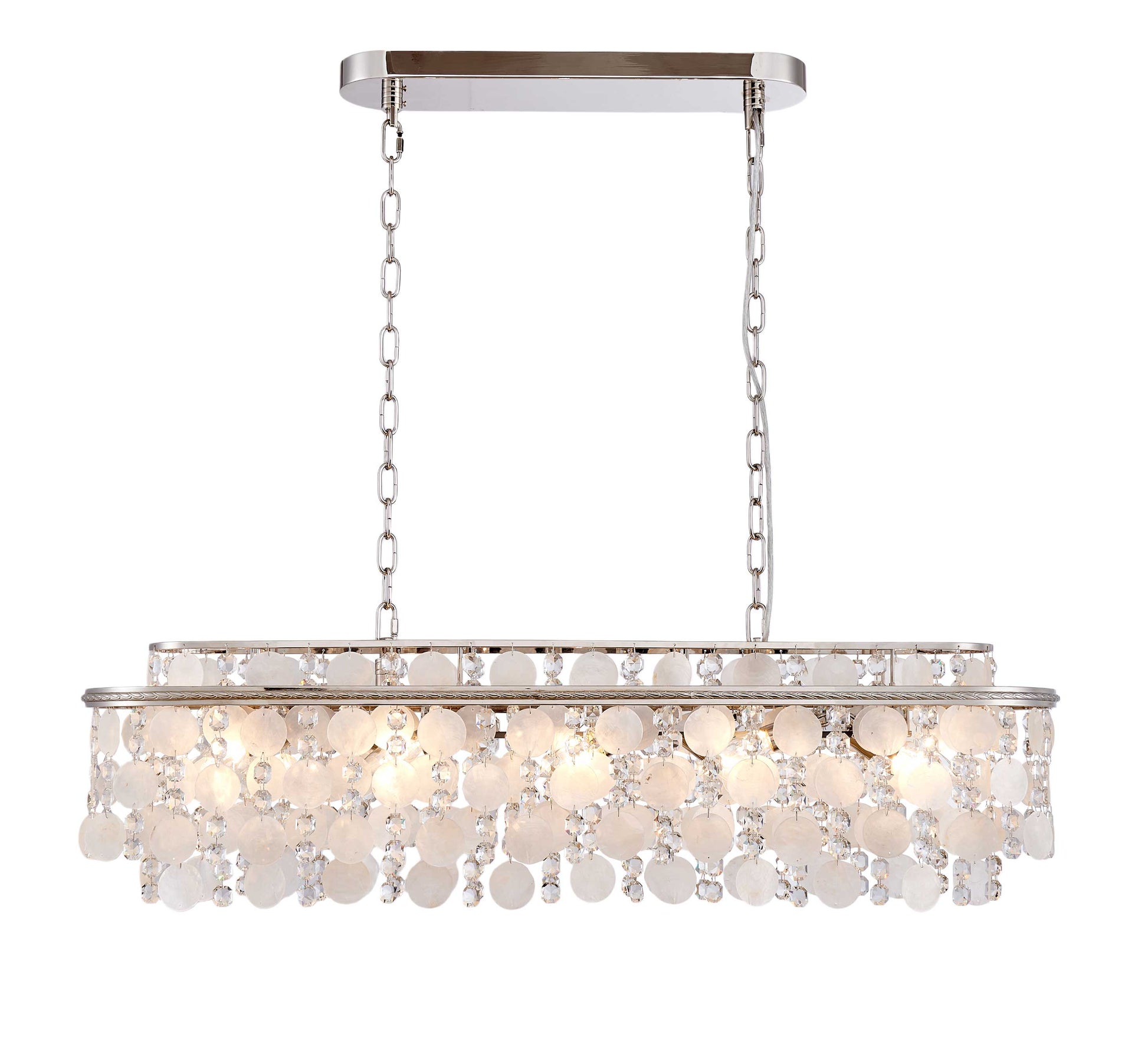 Suspension AVARA en nickel poli — AC12070PN — Luminaire Expert