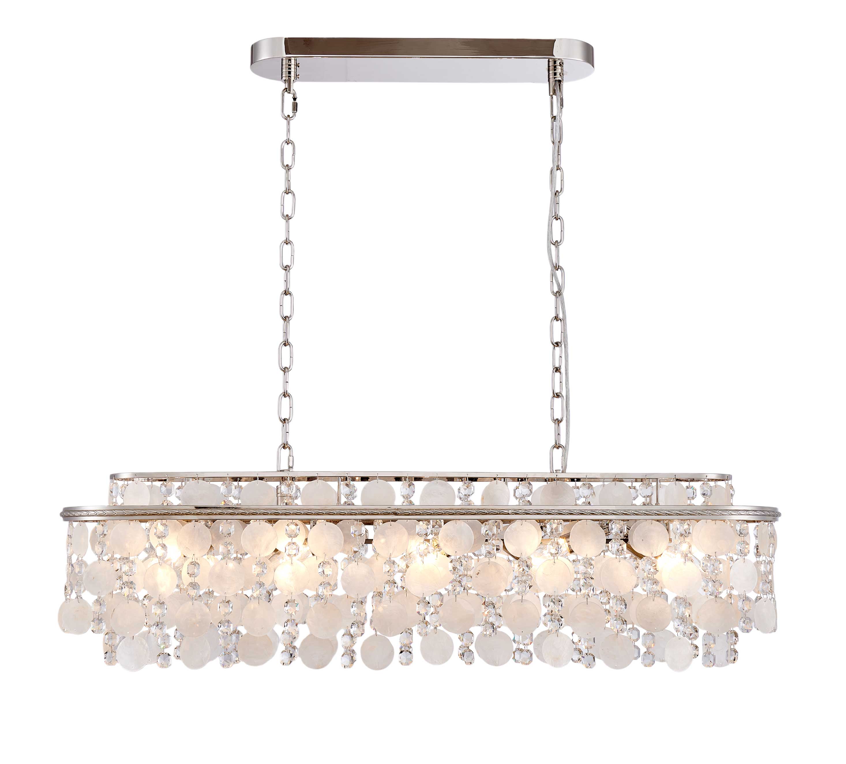 Suspension AVARA en nickel poli — AC12070PN — Luminaire Expert
