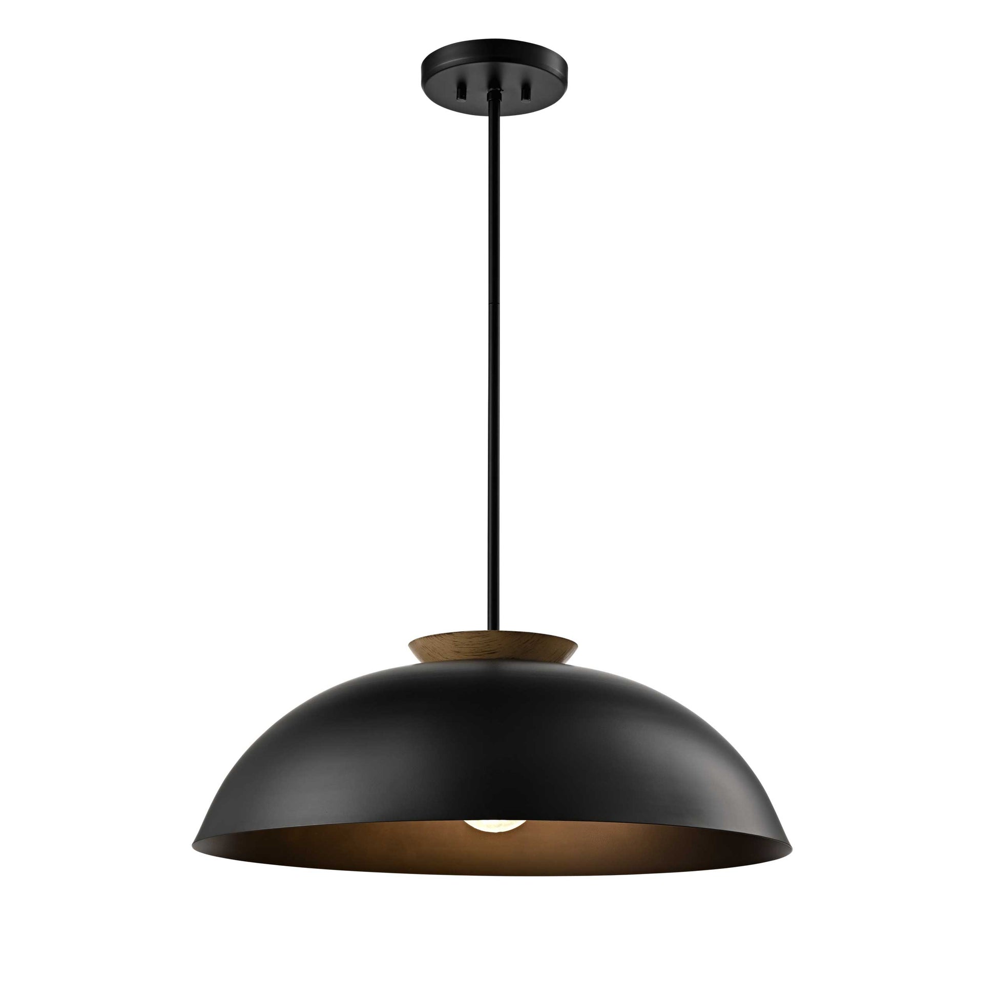 Suspension BERGEN en ébène et bois naturel — DVP36808EB+NW — Luminaire Expert