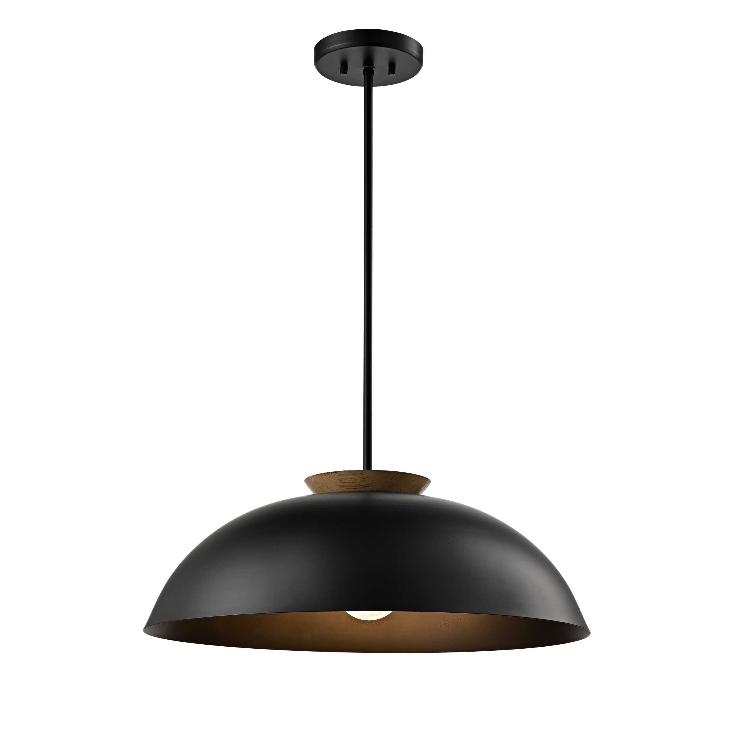 Suspension BERGEN en ébène et bois naturel — DVP36808EB+NW — Luminaire Expert