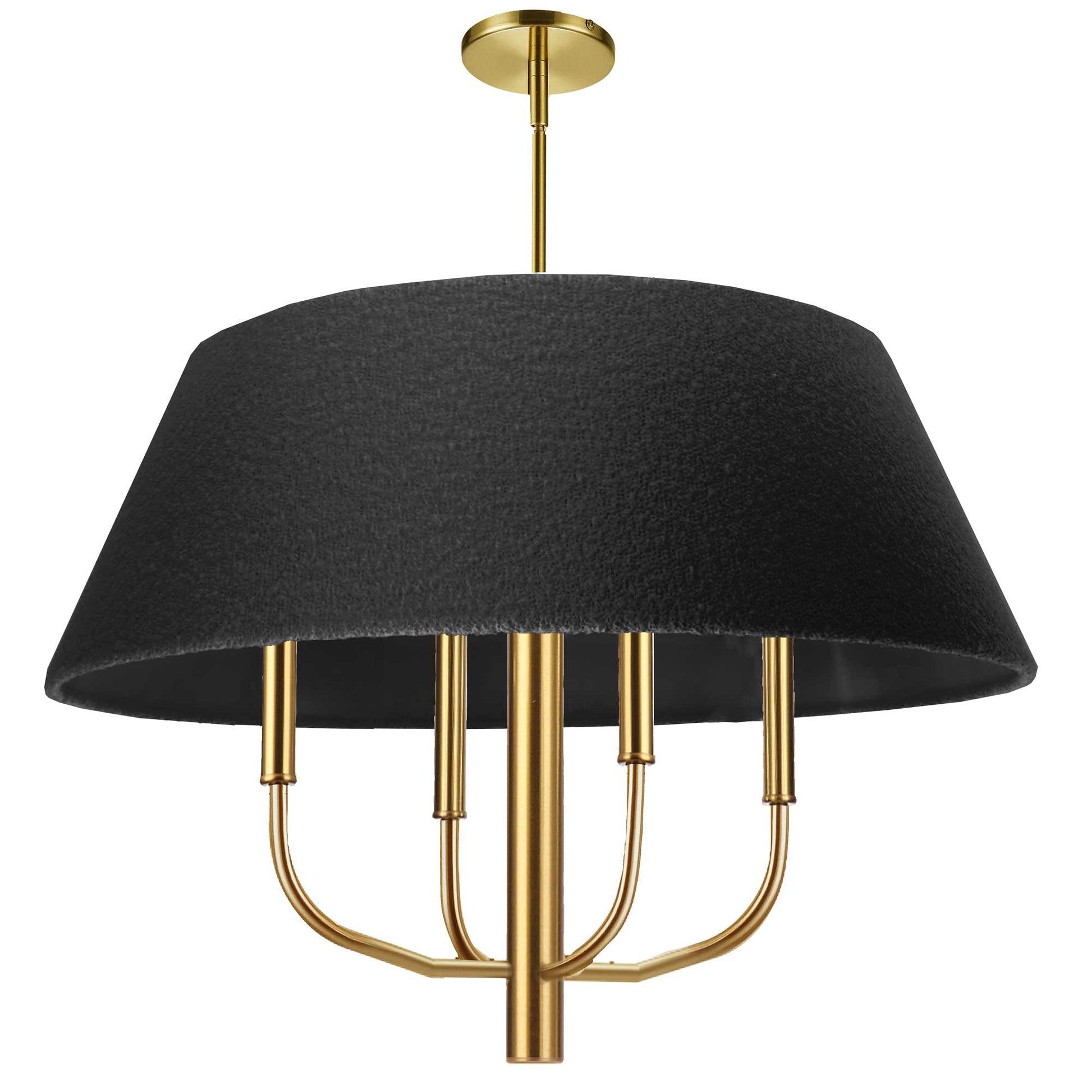 Suspension DALIA en laiton vieilli et noir — DAL-244C-AGB-511 — Luminaire Expert