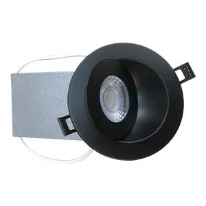 Accessoire de salle de bain Encastré pivotable en noir — 70533 — Luminaire Expert