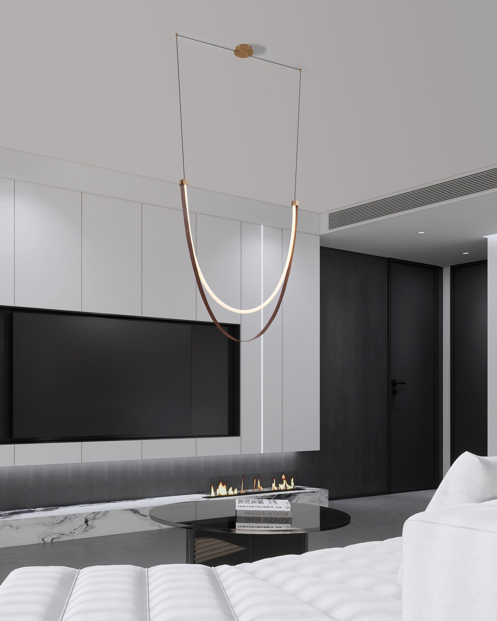 Suspension AYERS en champagne bronze — 207278A — Luminaire Expert