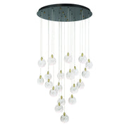 Suspension SNOWFLAKE en laiton satiné et noir Artcraft — vue supplémentaire
