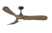 Ventilateur de plafond SWELL LLUMINATED en noir mat et bois — 903856FDB-LDD — Luminaire Expert