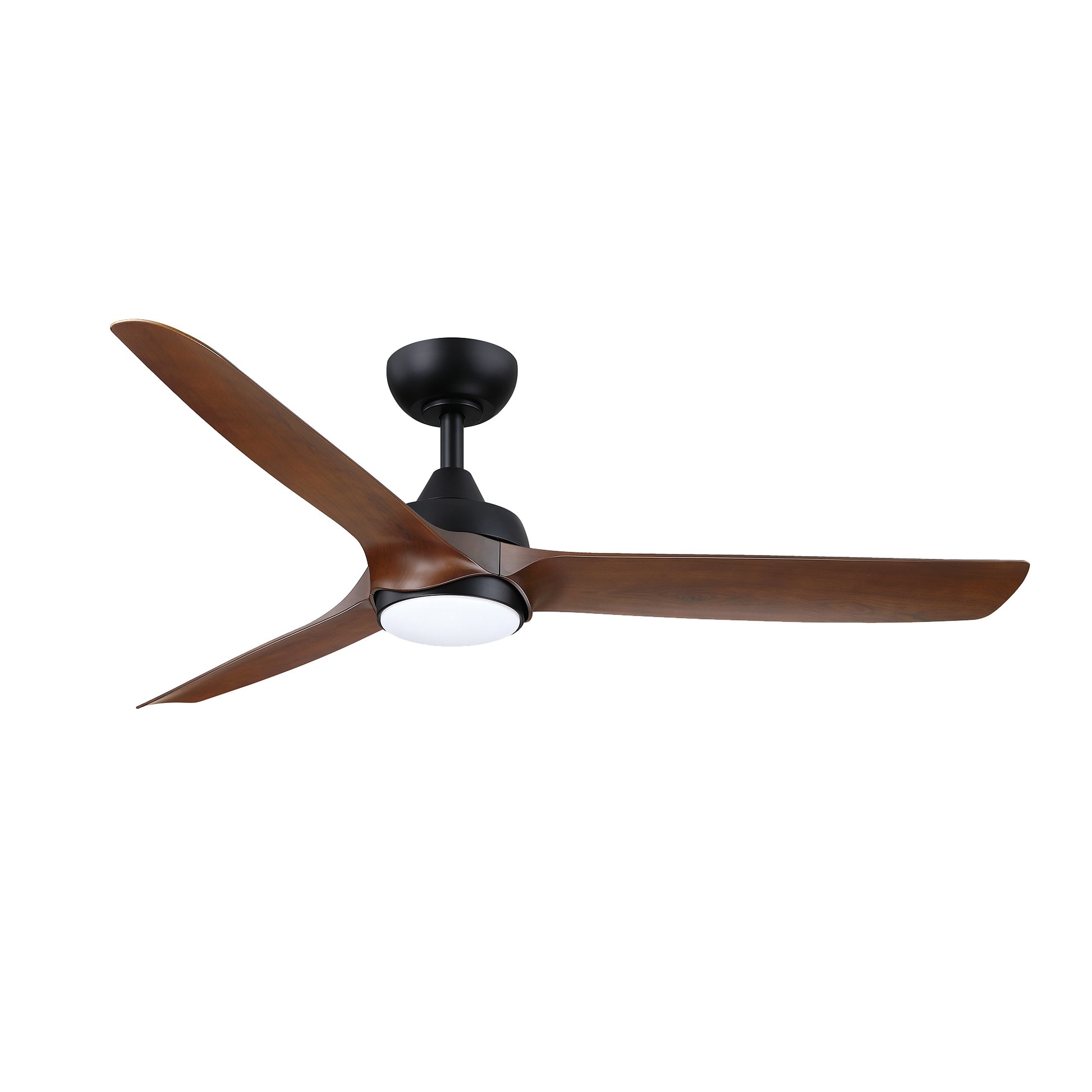 Ventilateur de plafond AQUILO en noir et noyer foncé — AC41252-BLK/DW — Luminaire Expert