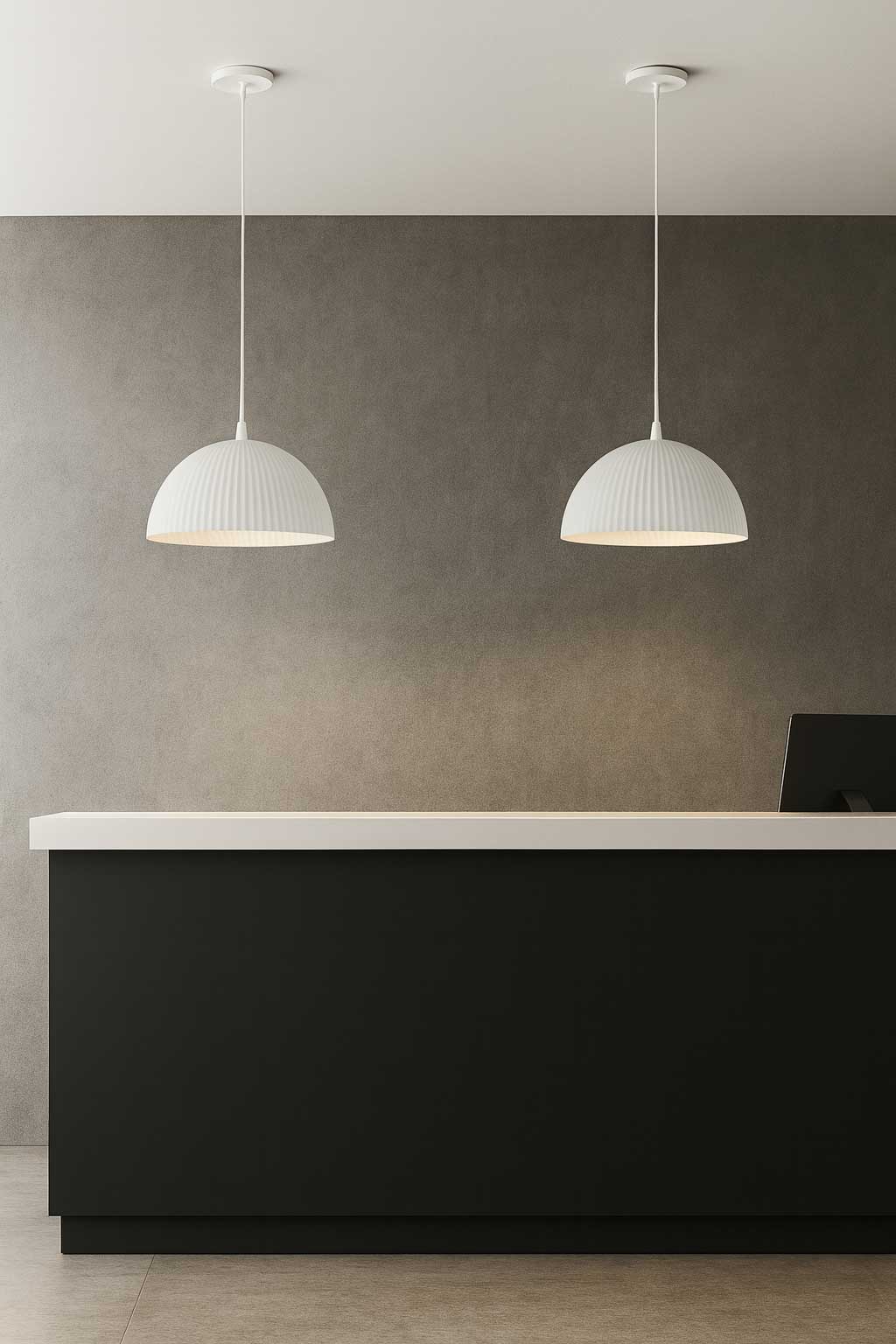 Suspension REMY en blanc mat — REM-121P-MW — Luminaire Expert