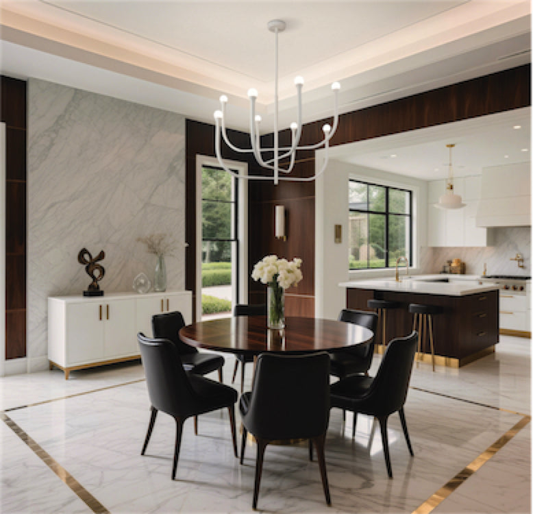 Suspension DAHLIA en blanc plâtre — 207253A — Luminaire Expert