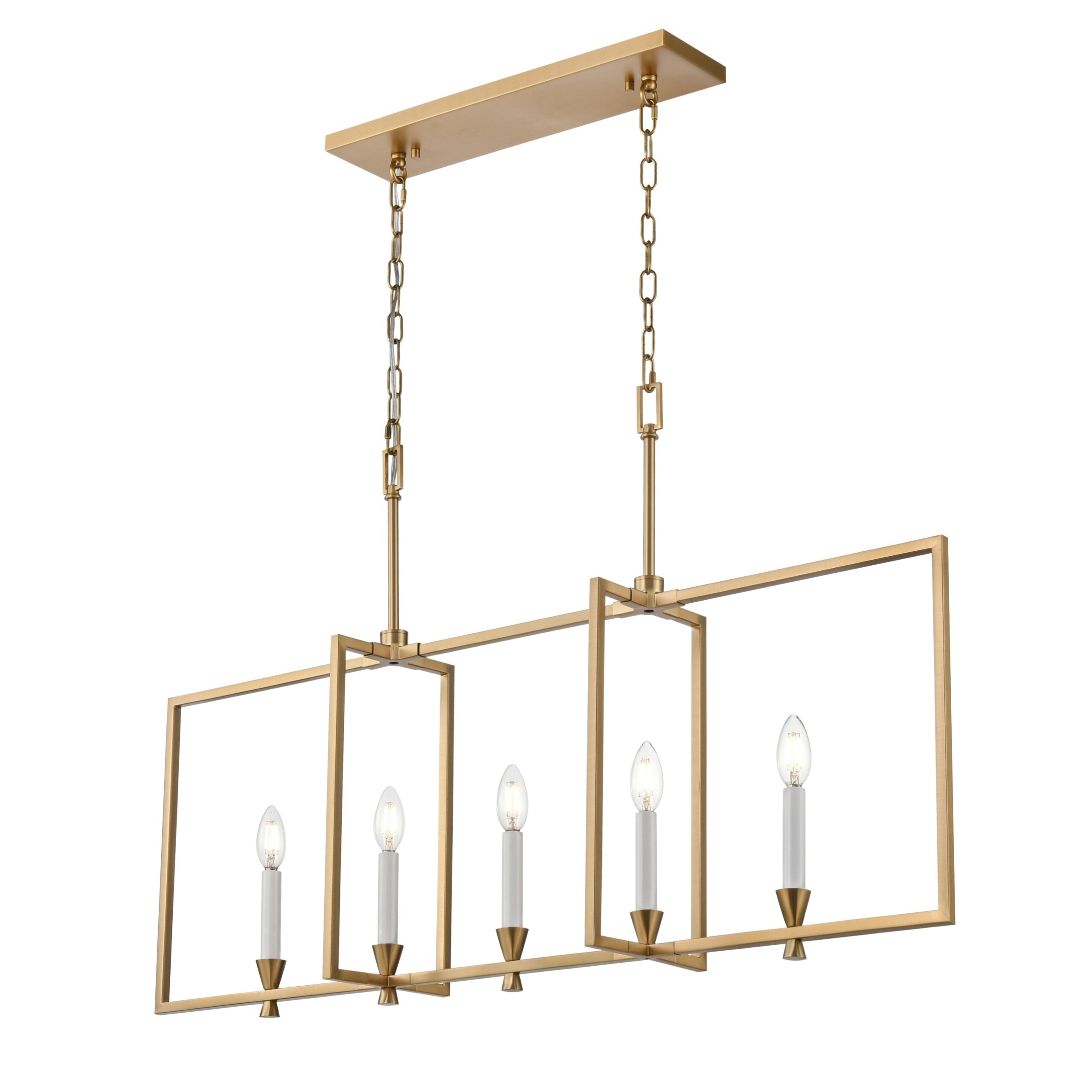 Suspension CARISBROOKE en laiton — DVP37102BR — Luminaire Expert