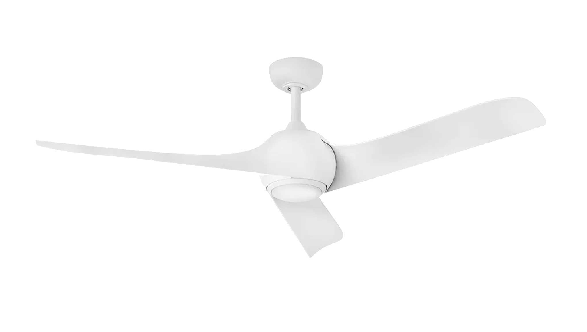 Ventilateur de plafond TIBURON en blanc mat — 907256FMW-LDD — Luminaire Expert