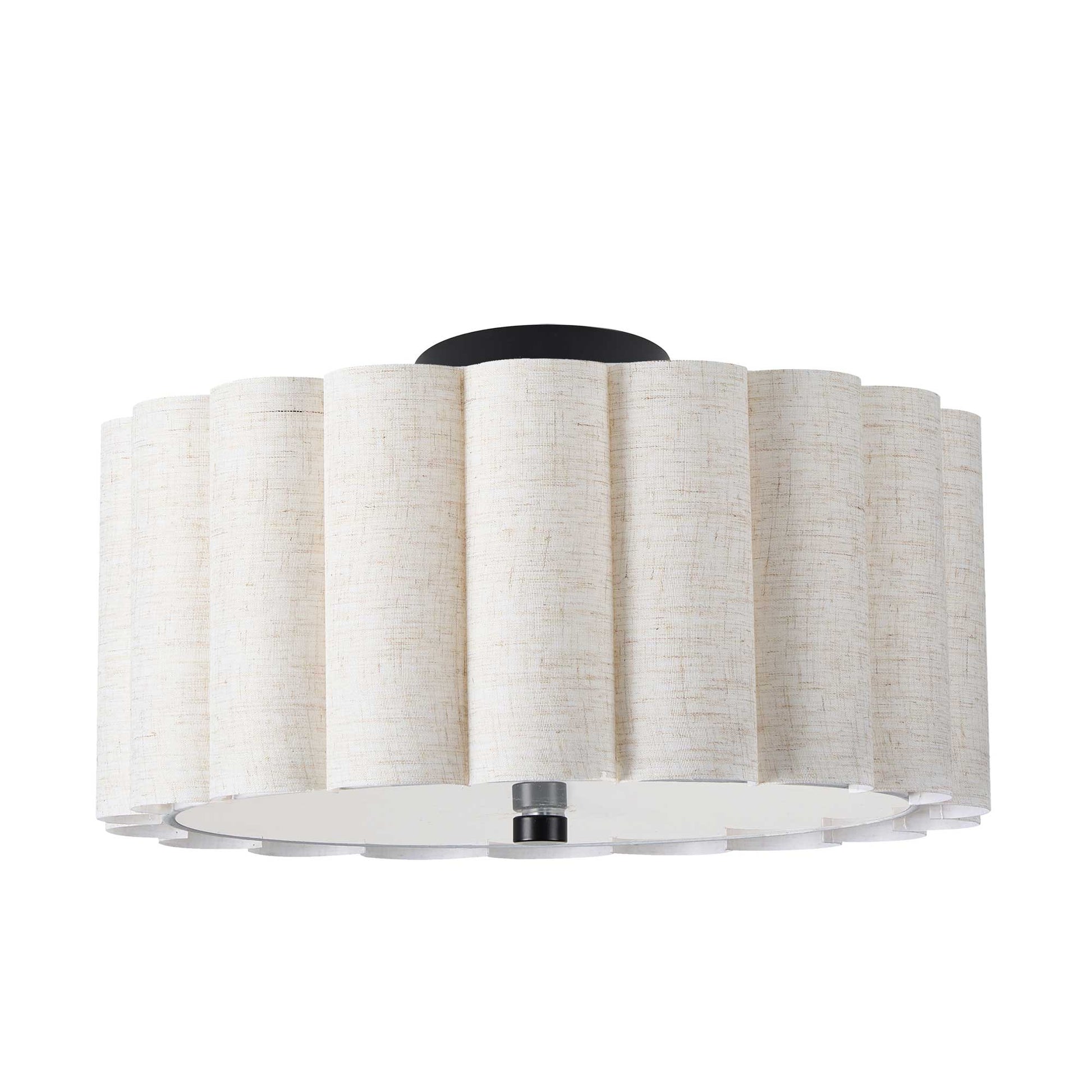 Semi-plafonnier PACIFICA en noir mat et beige — PCA-163SF-MB-FX — Luminaire Expert