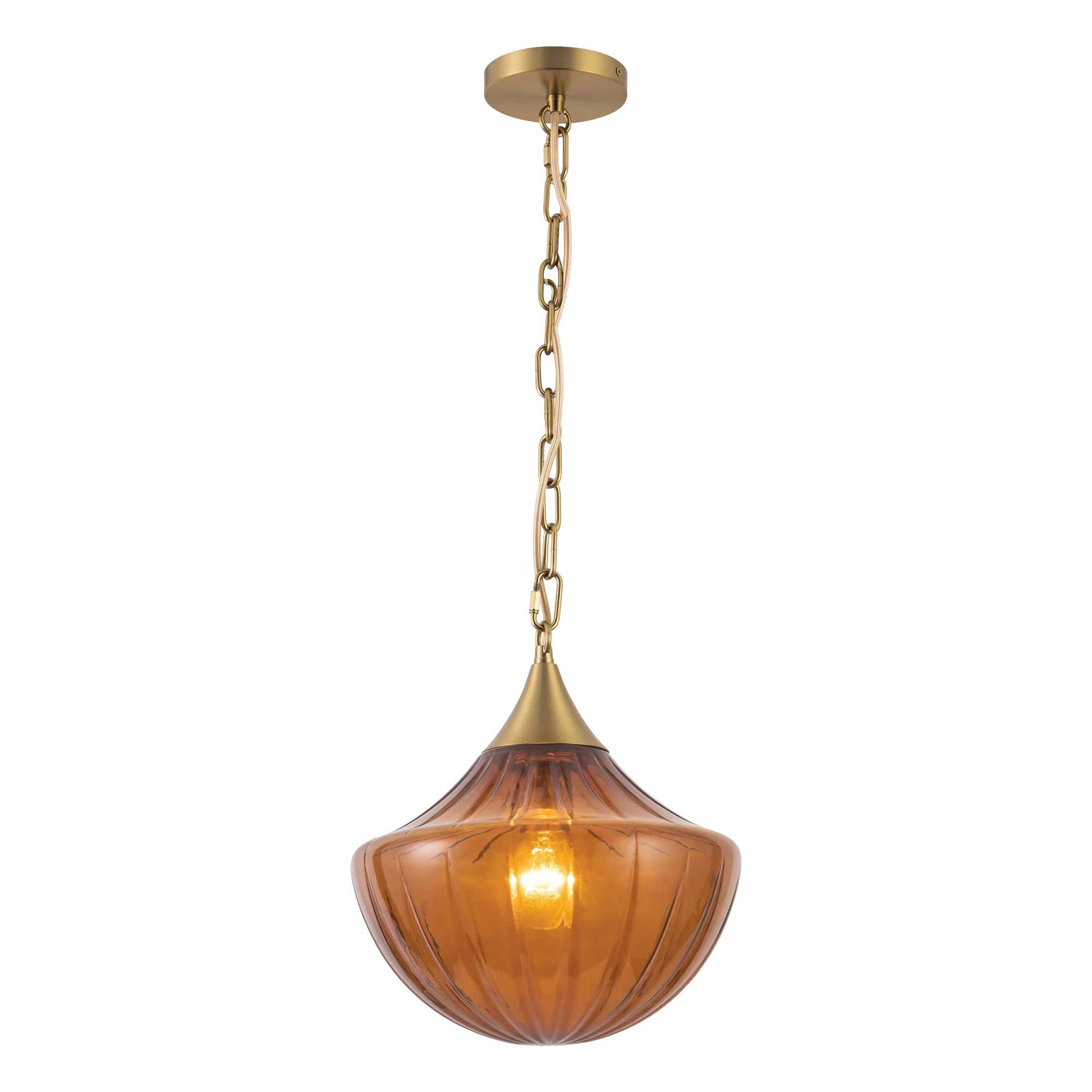 Suspension FARRAH en or brossé — PD651012BGAM — Luminaire Expert