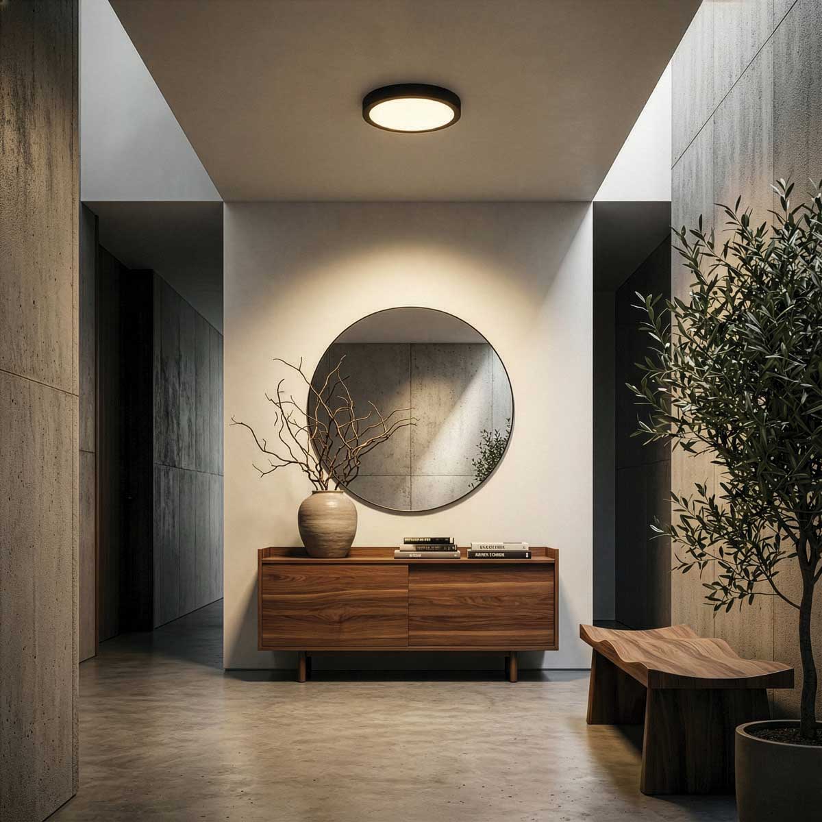 Plafonnier en noir mat — DL-15F-35DCW-BK-C — Luminaire Expert