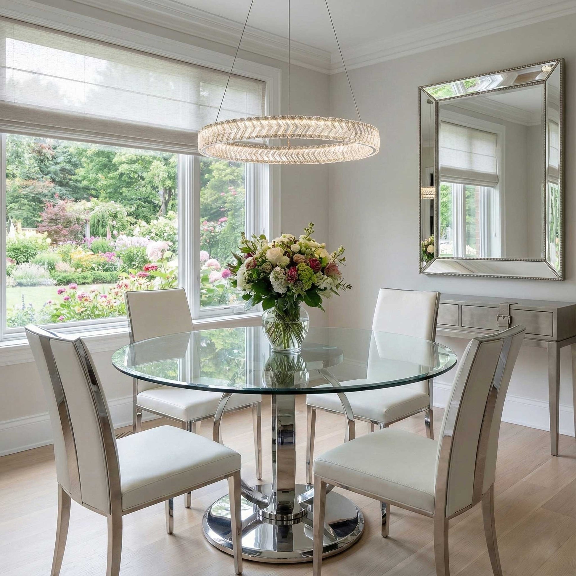 Suspension CHEVRON en nickel brossé — AC5052BN — Luminaire Expert