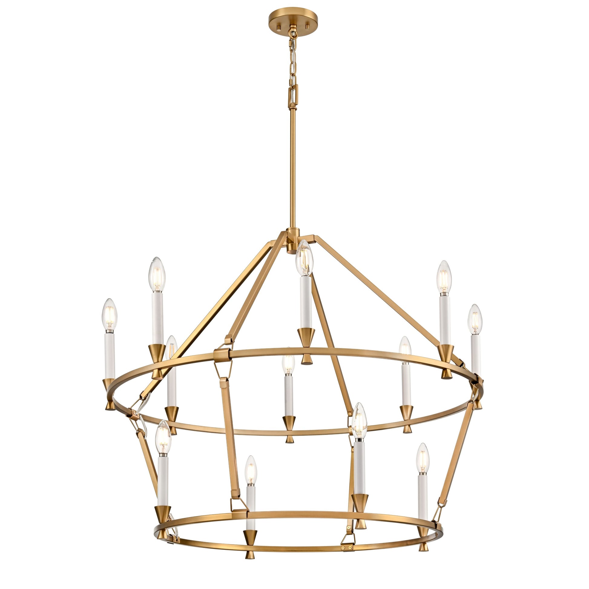 Suspension CARISBROOKE en laiton — DVP37149BR — Luminaire Expert