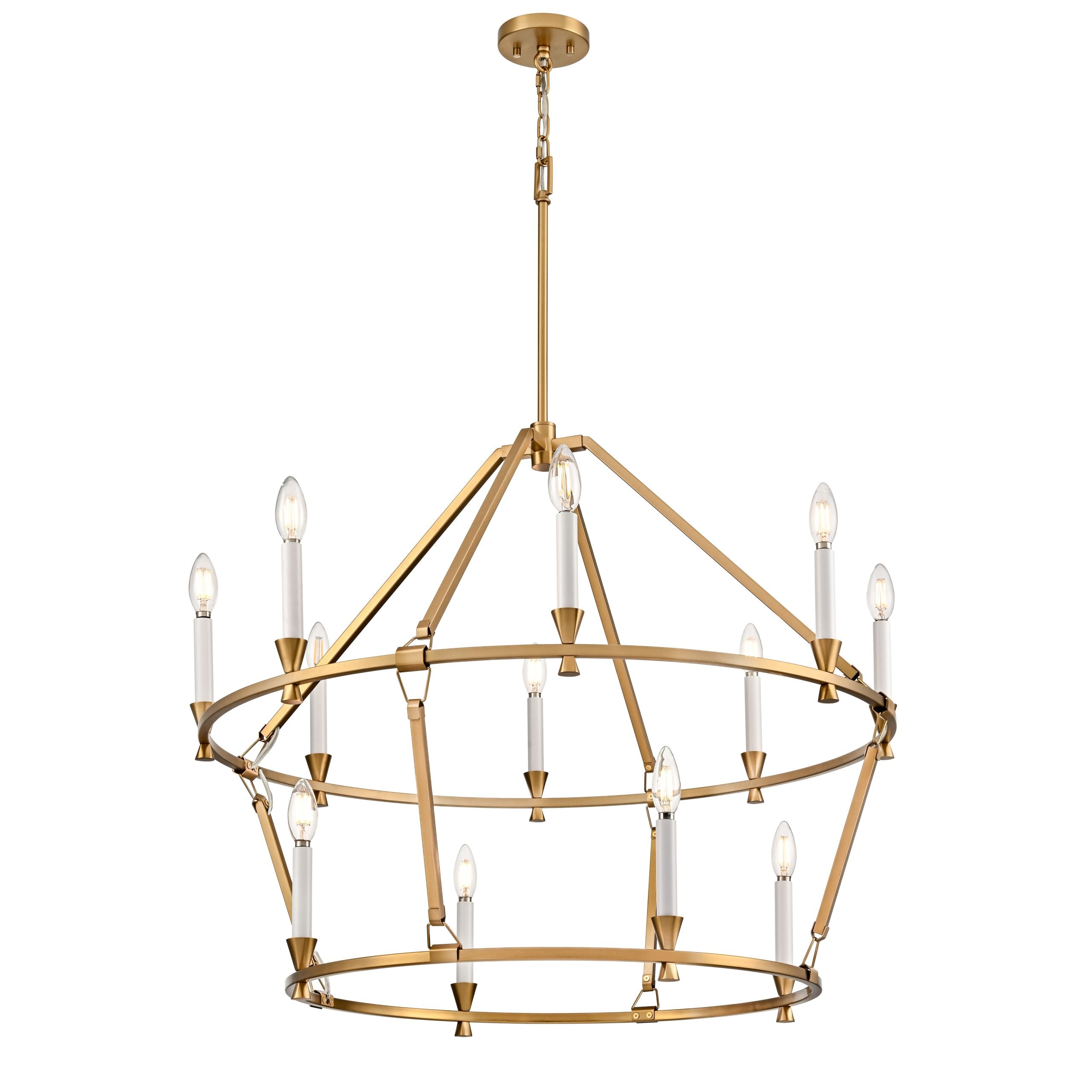 Suspension CARISBROOKE en laiton — DVP37149BR — Luminaire Expert