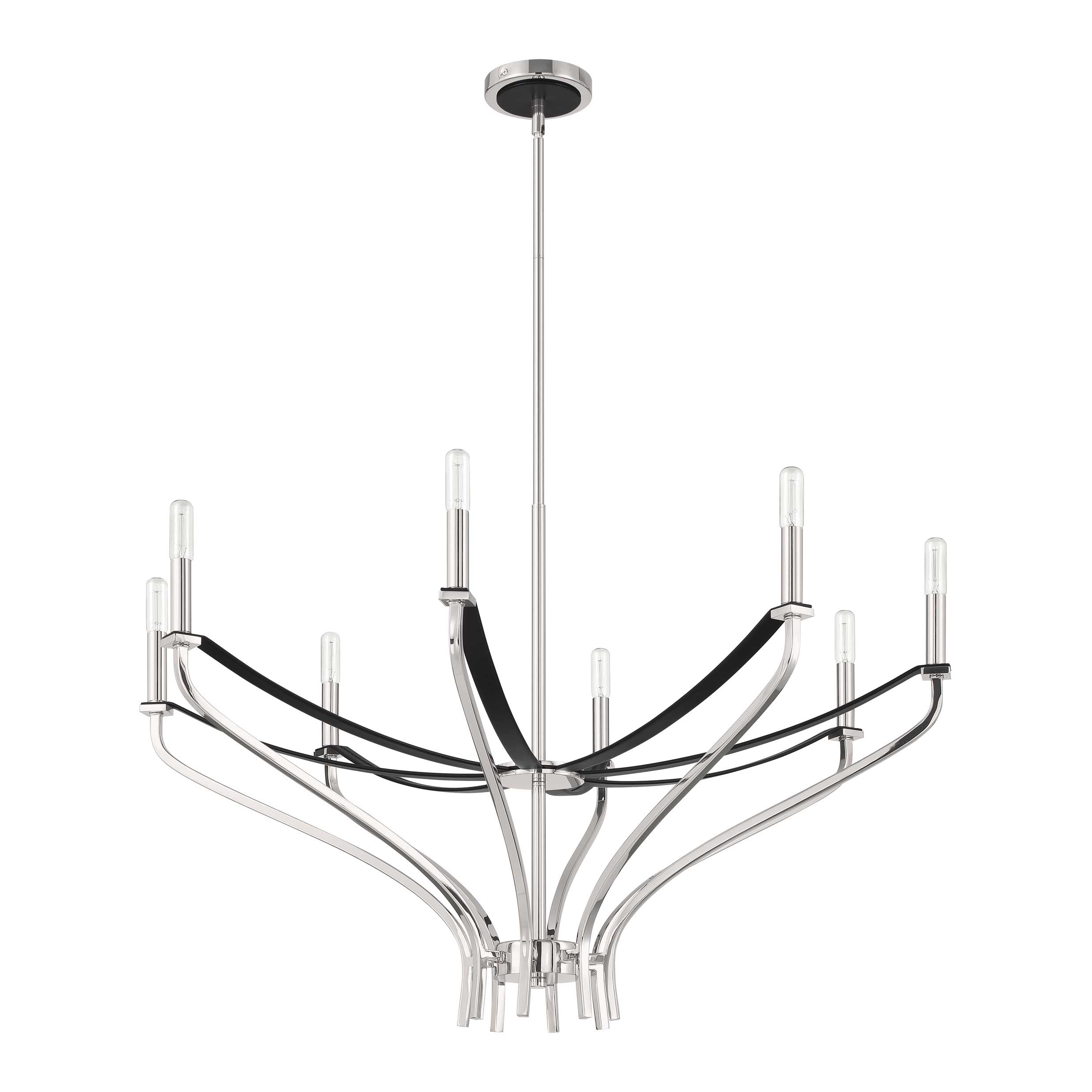 Suspension SUSSEX en nickel poli — 207887A — Luminaire Expert