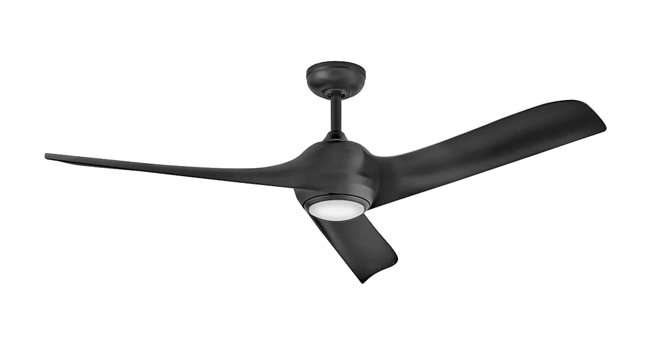 Ventilateur de plafond TIBURON en noir mat — 907256FMB-LDD — Luminaire Expert