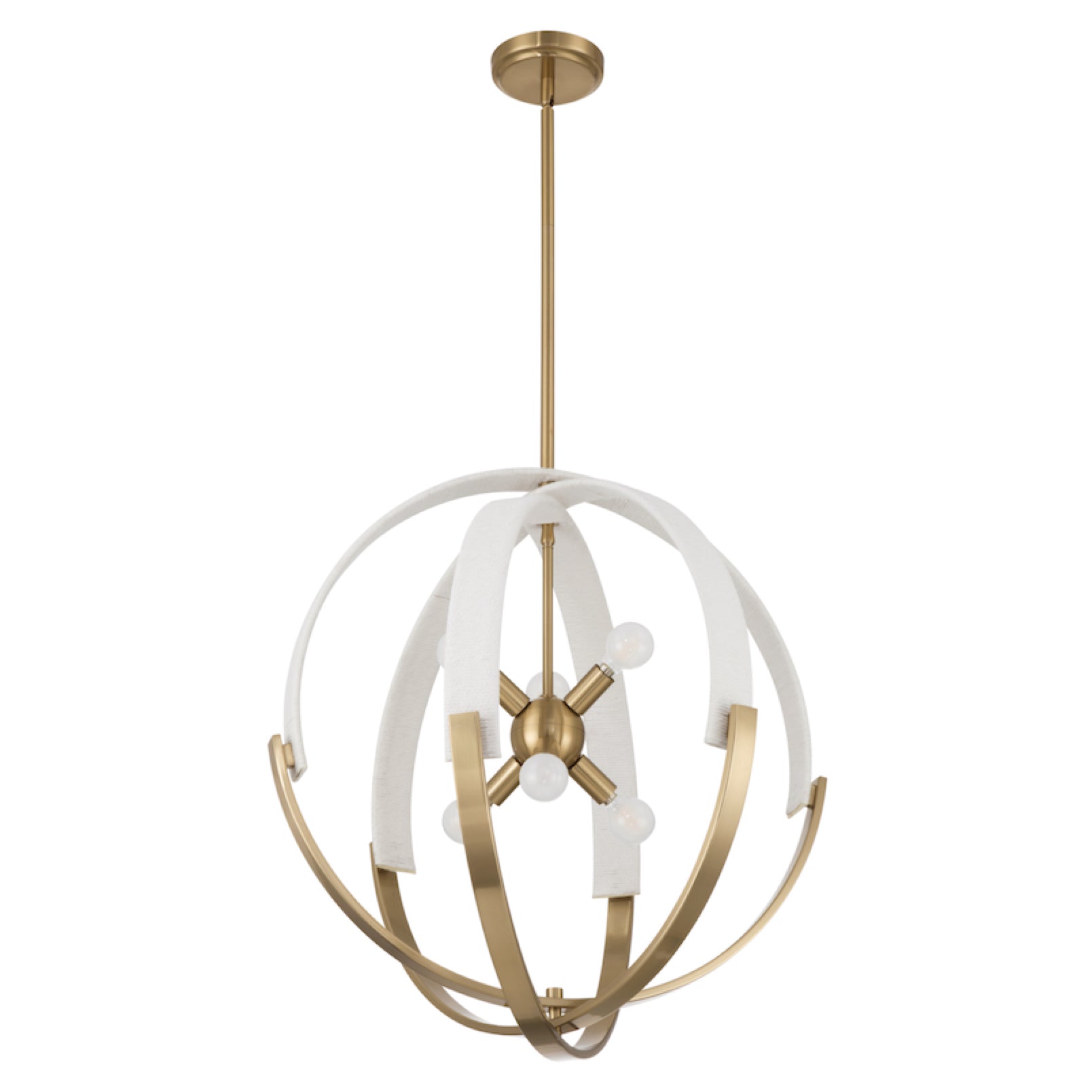 Suspension ABBEY en laiton et crème — 207273A — Luminaire Expert