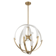 Suspension ABBEY en laiton et crème — 207273A — Luminaire Expert
