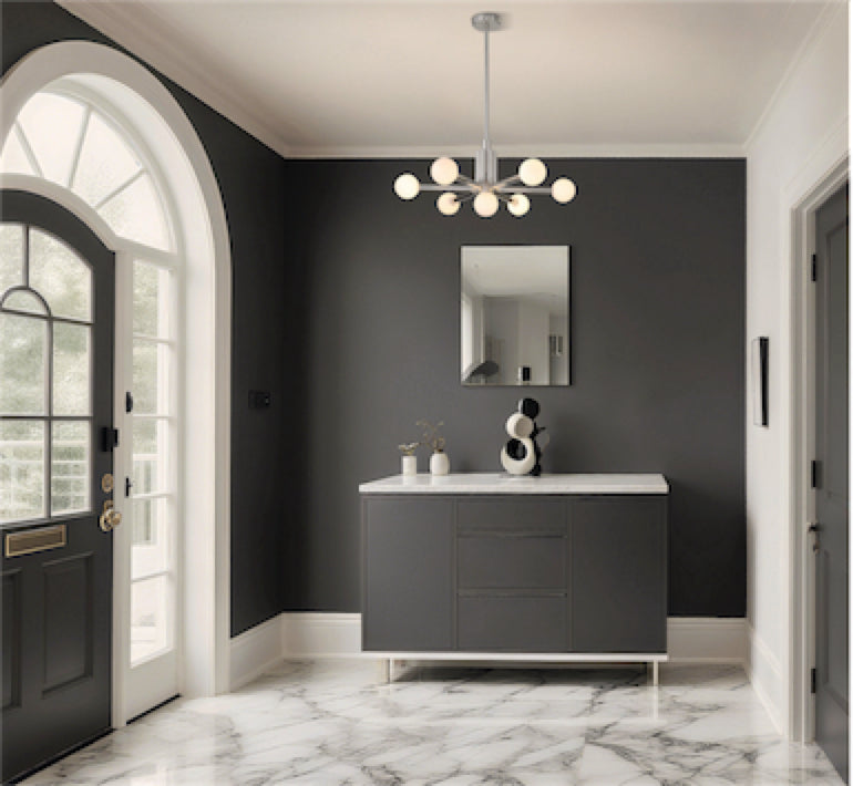 Suspension STOCKHOLM en nickel poli — 207348A — Luminaire Expert