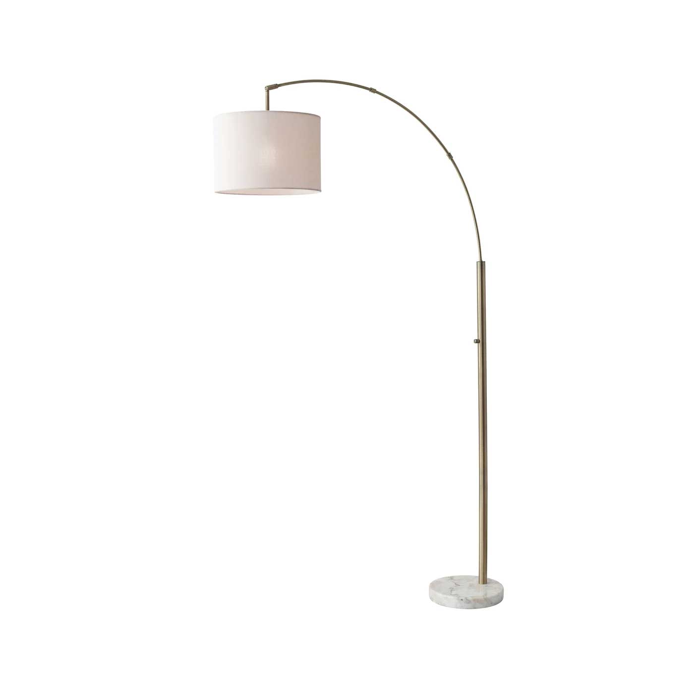 Lampe de plancher BOWERY en laiton antique — 4249-21 — Luminaire Expert