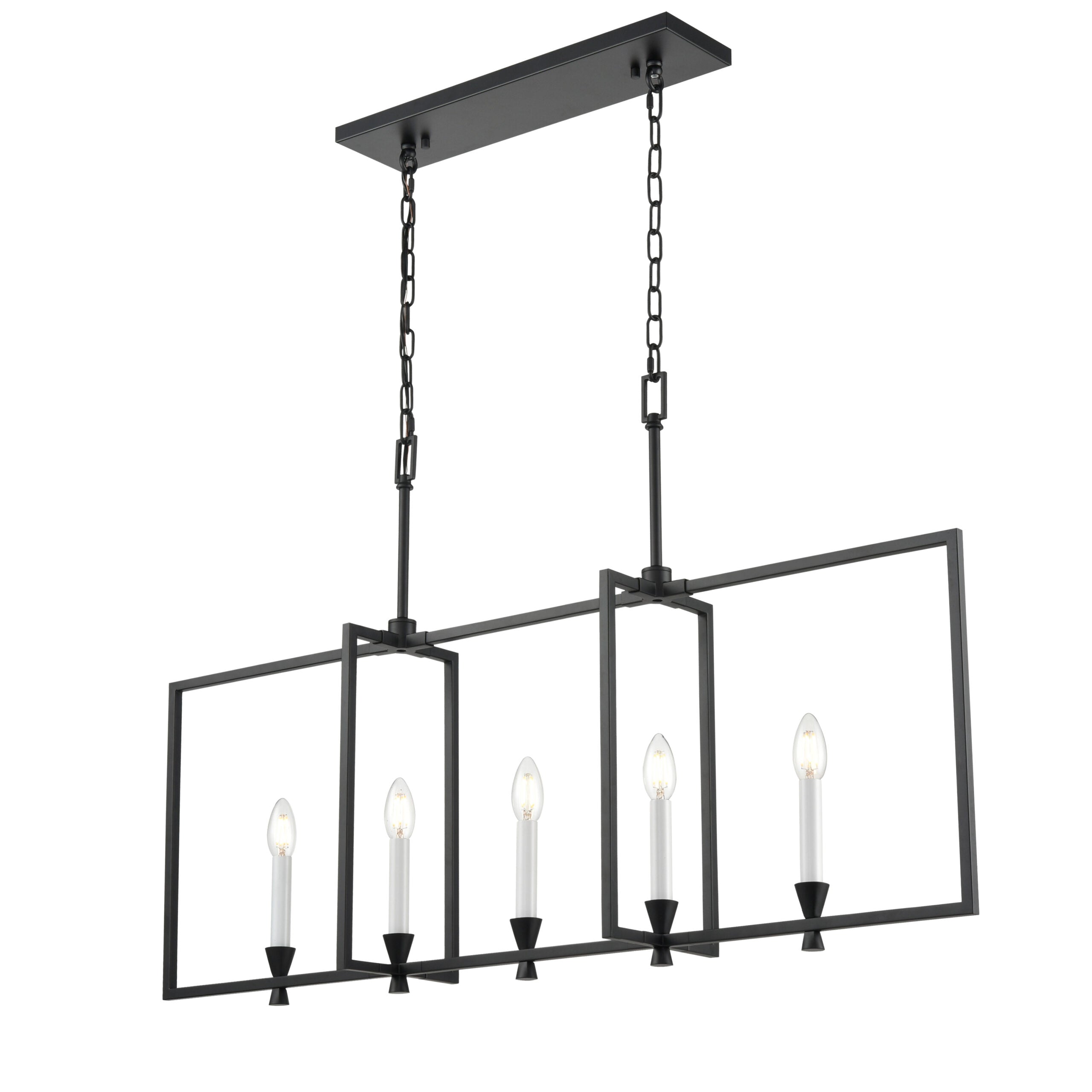 Suspension CARISBROOKE en ébène — DVP37102EB — Luminaire Expert