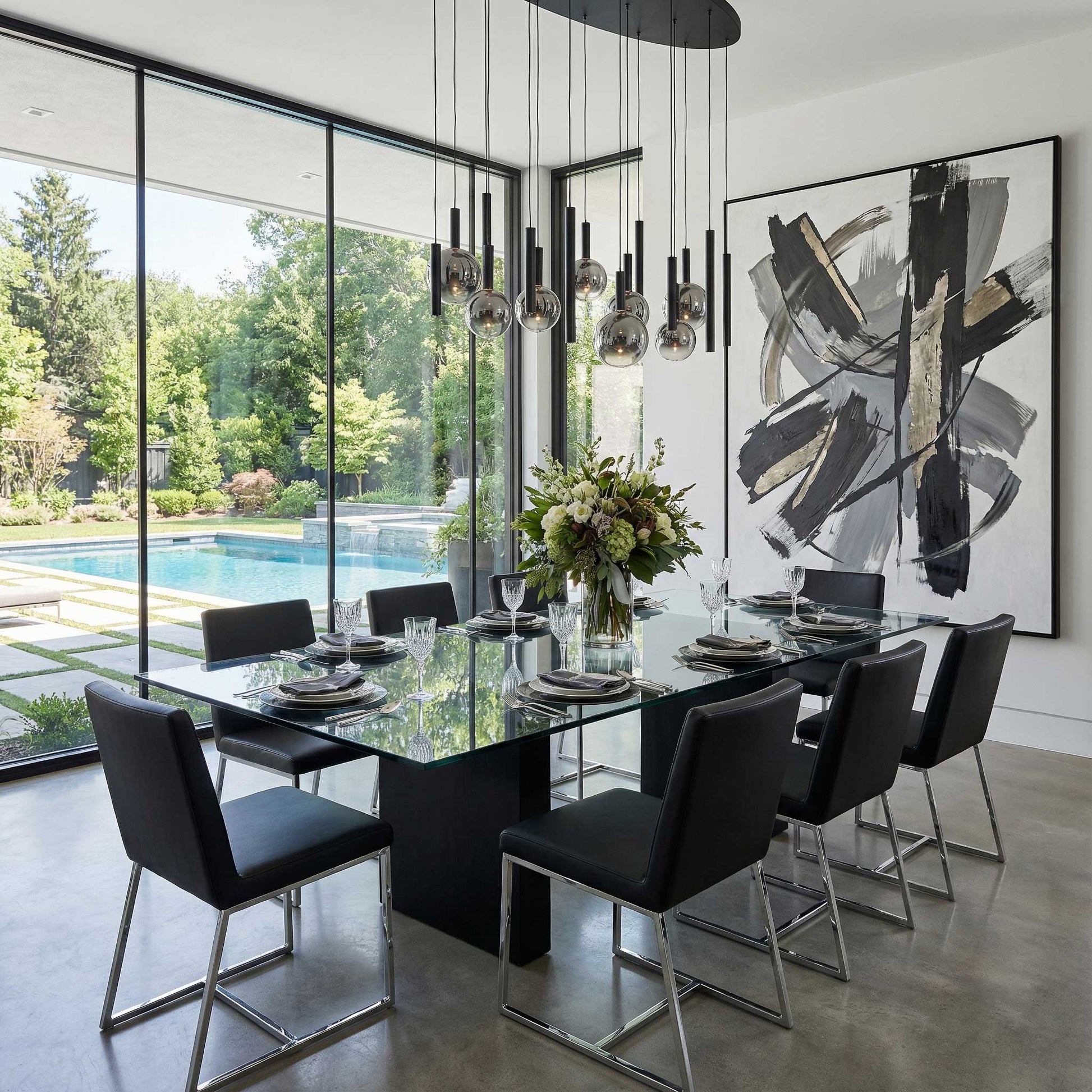 Suspension MODELLA en noir — AC5004BK — Luminaire Expert