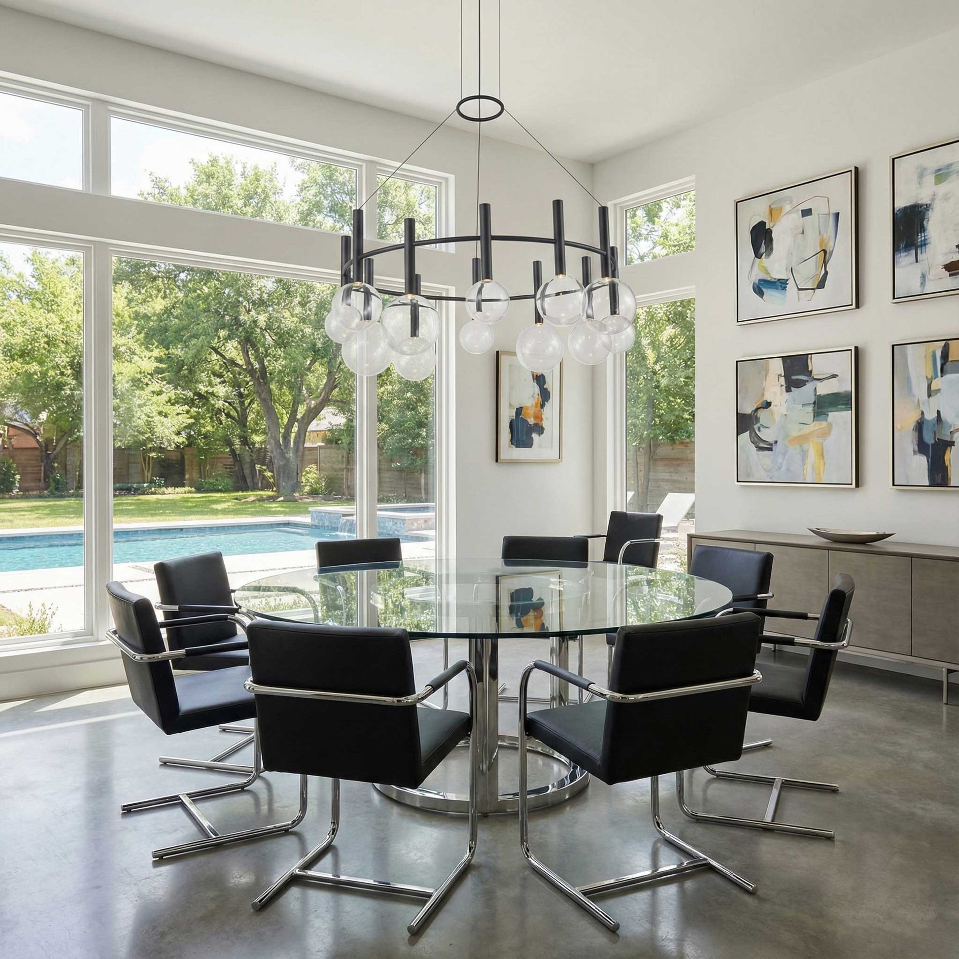 Suspension TERRA en noir — AC6852BK — Luminaire Expert
