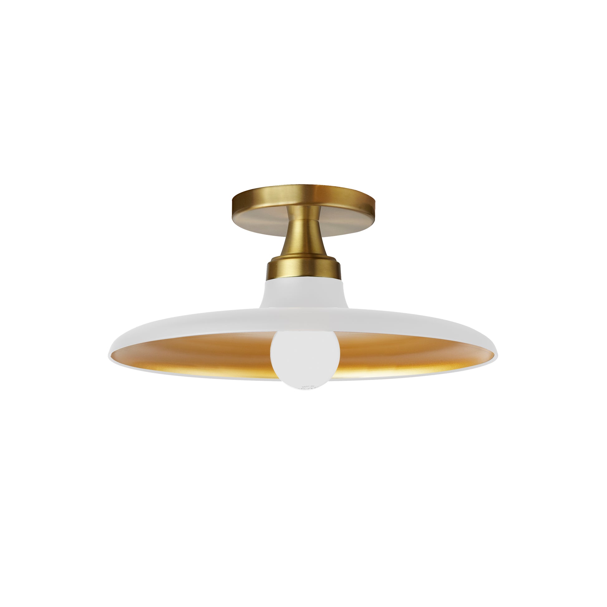 Plafonnier QUENTIN en blanc mat — QTN-121SF-MW-AGB — Luminaire Expert