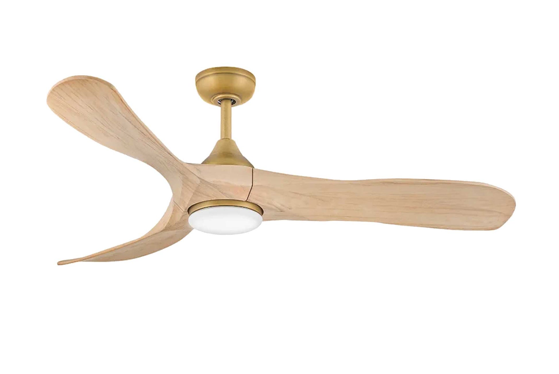 Ventilateur de plafond SWELL LLUMINATED en laiton vieilli — 903856FHB-LDD — Luminaire Expert
