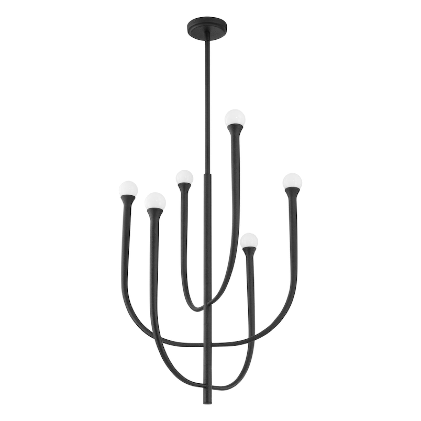 Suspension DAHLIA en noir plâtre — 207261A — Luminaire Expert