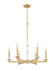 Suspension KADEN en or moderne et albâtre — IL-120L — Luminaire Expert