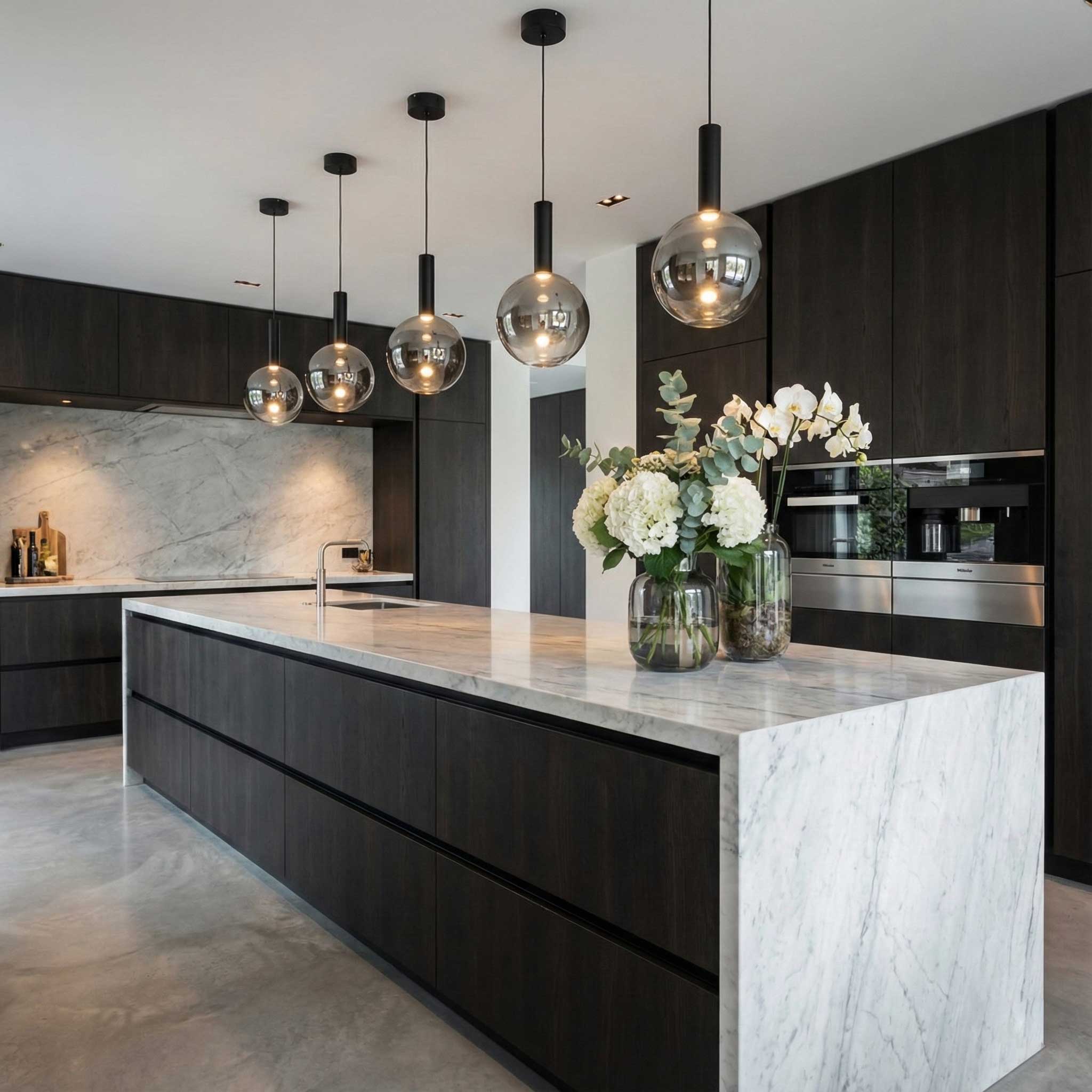 Suspension MODELLA en noir — AC5001BK — Luminaire Expert