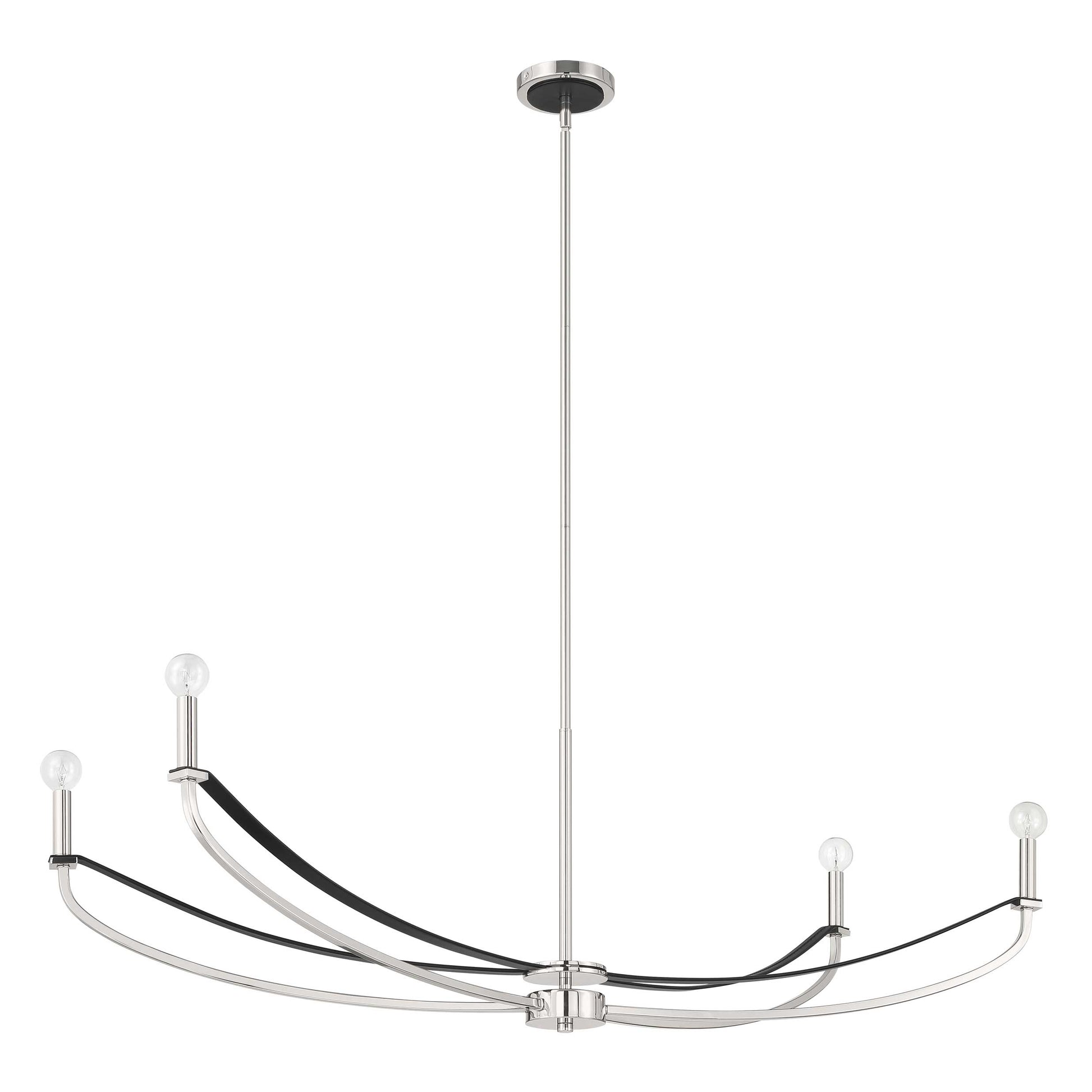 Suspension SUSSEX en nickel poli — 207889A — Luminaire Expert