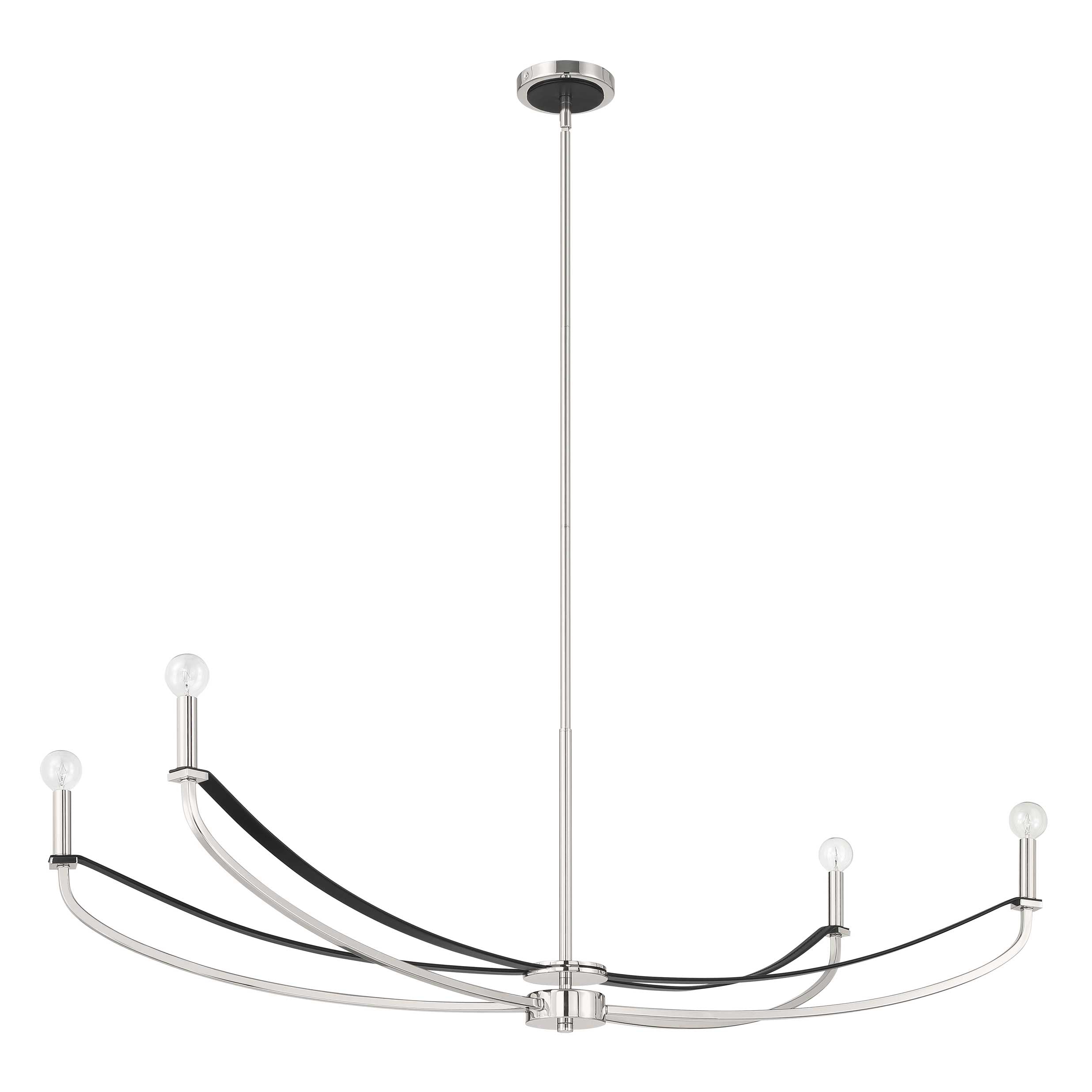 Suspension SUSSEX en nickel poli — 207889A — Luminaire Expert