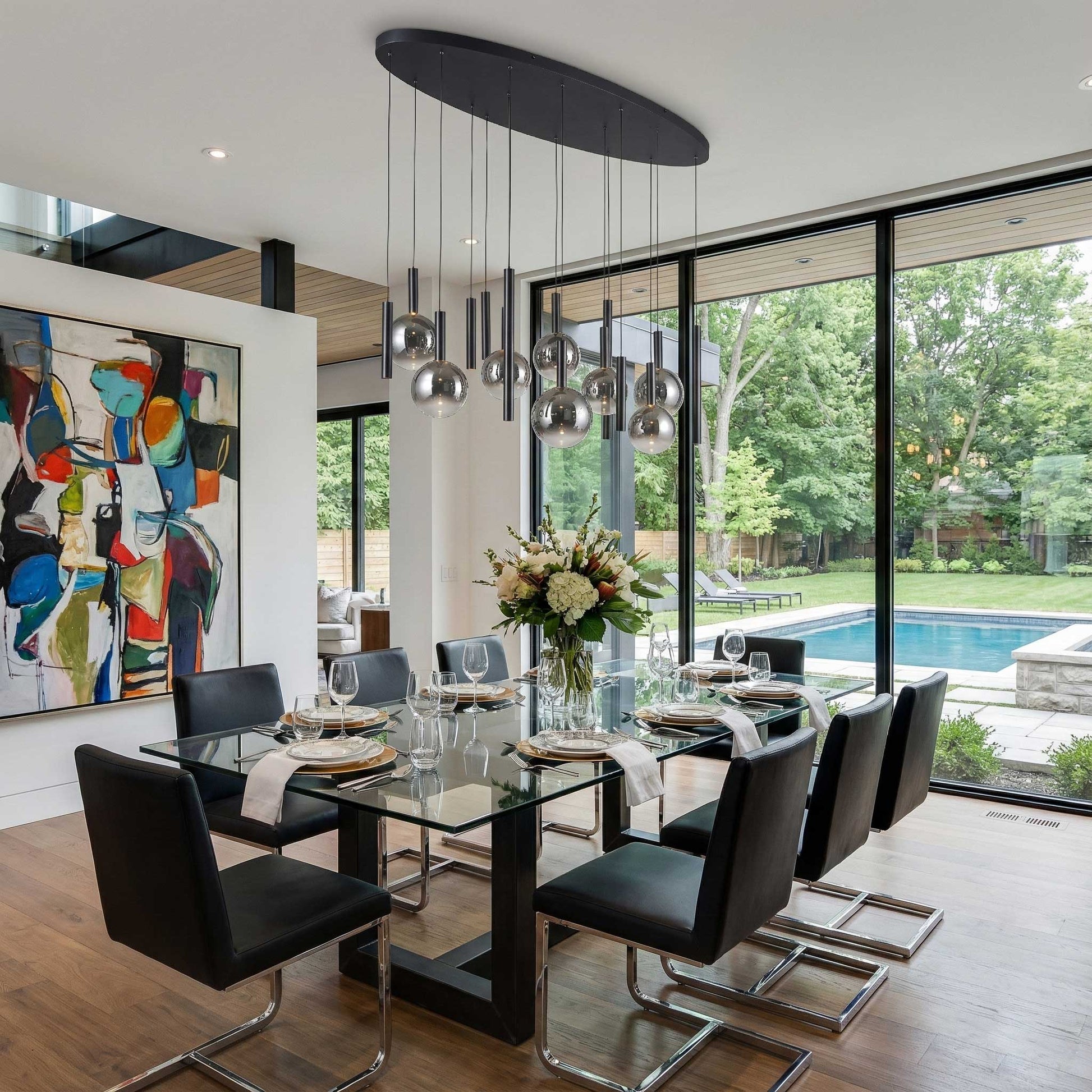 Suspension MODELLA en noir — AC5004BK — Luminaire Expert