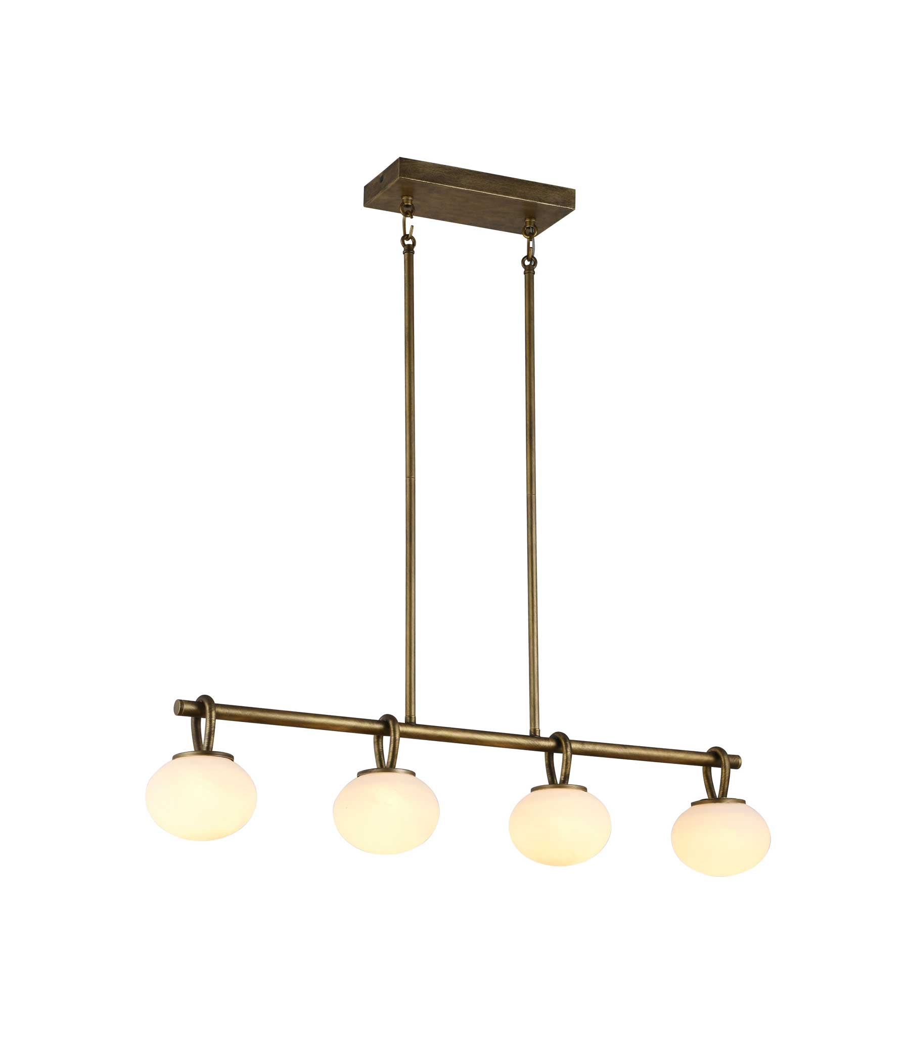 Suspension VELORA en laiton antique — AC12257LB — Luminaire Expert